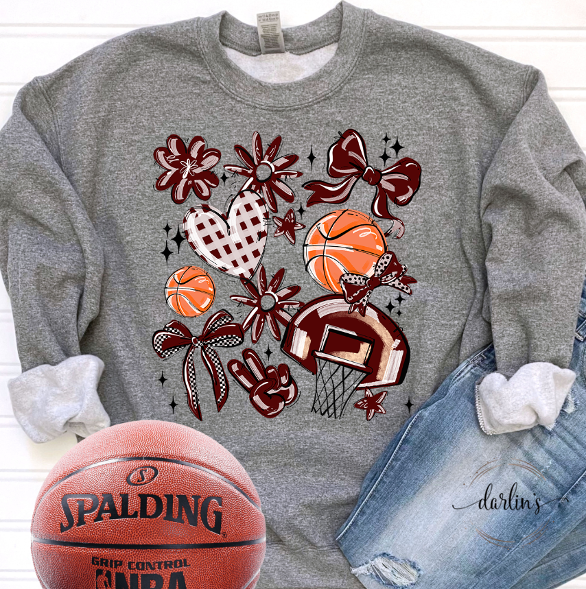 Play Ball Basketball Collage - 16 Colors Available