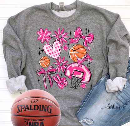 Play Ball Basketball Collage - 16 Colors Available