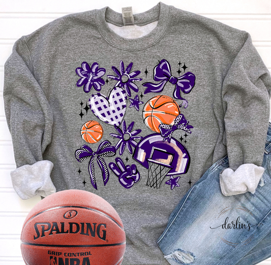 Play Ball Basketball Collage - 16 Colors Available