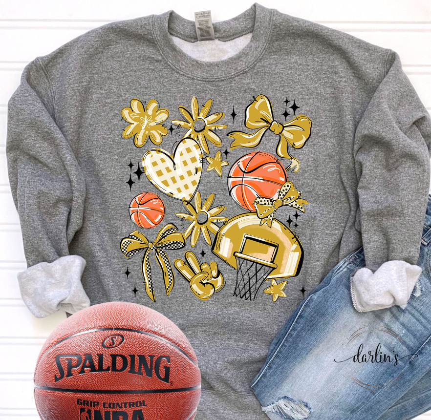 Play Ball Basketball Collage - 16 Colors Available