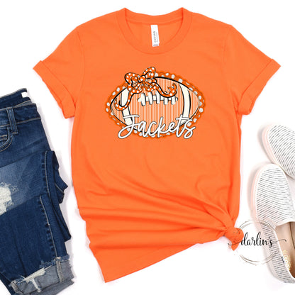 Prepster Football And Bow - Jackets - Orange