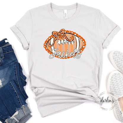Prepster Football And Bow - Jackets - Orange