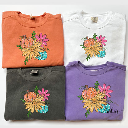 Pumpkin And Sunflower Collage Shirt