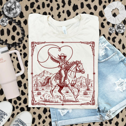Rustic Cowgirl Heart Rope Shirt