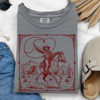Rustic Cowgirl Heart Rope Shirt