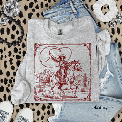 Rustic Cowgirl Heart Rope Shirt