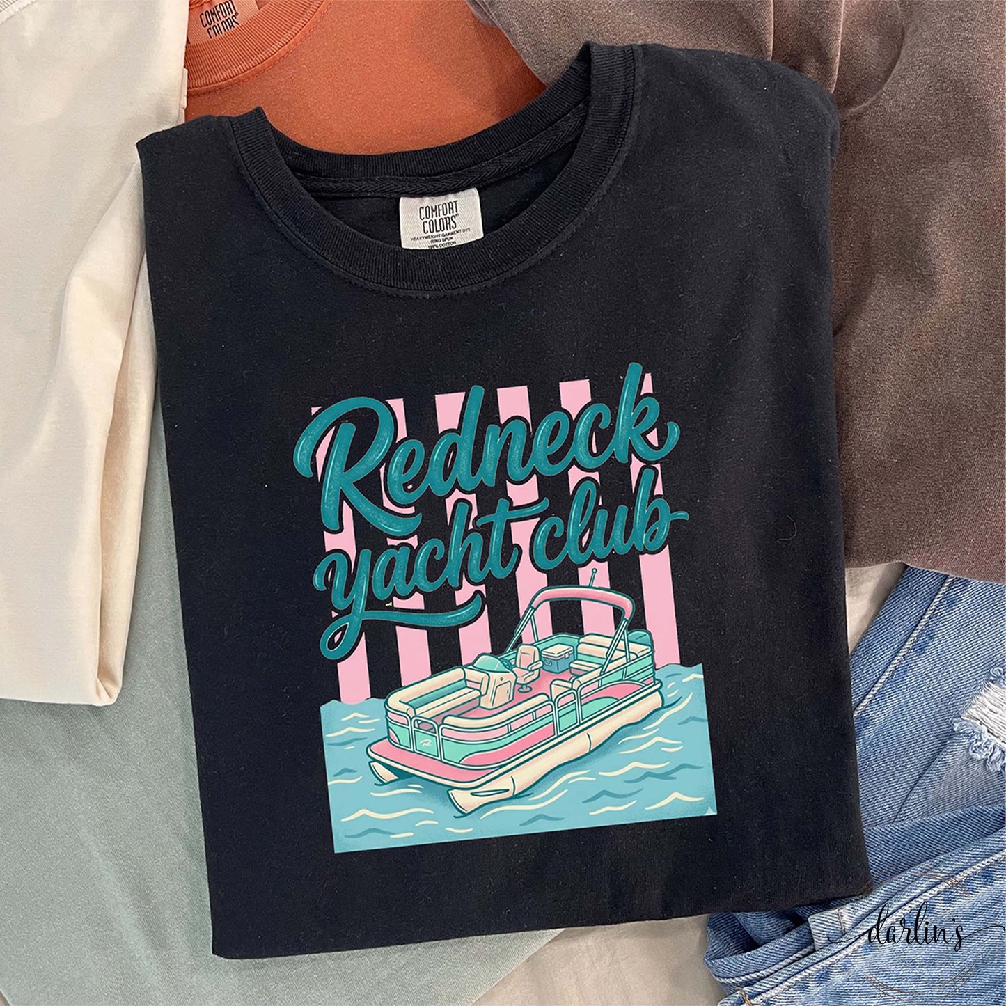 Redneck Yacht Club Pink Shirt