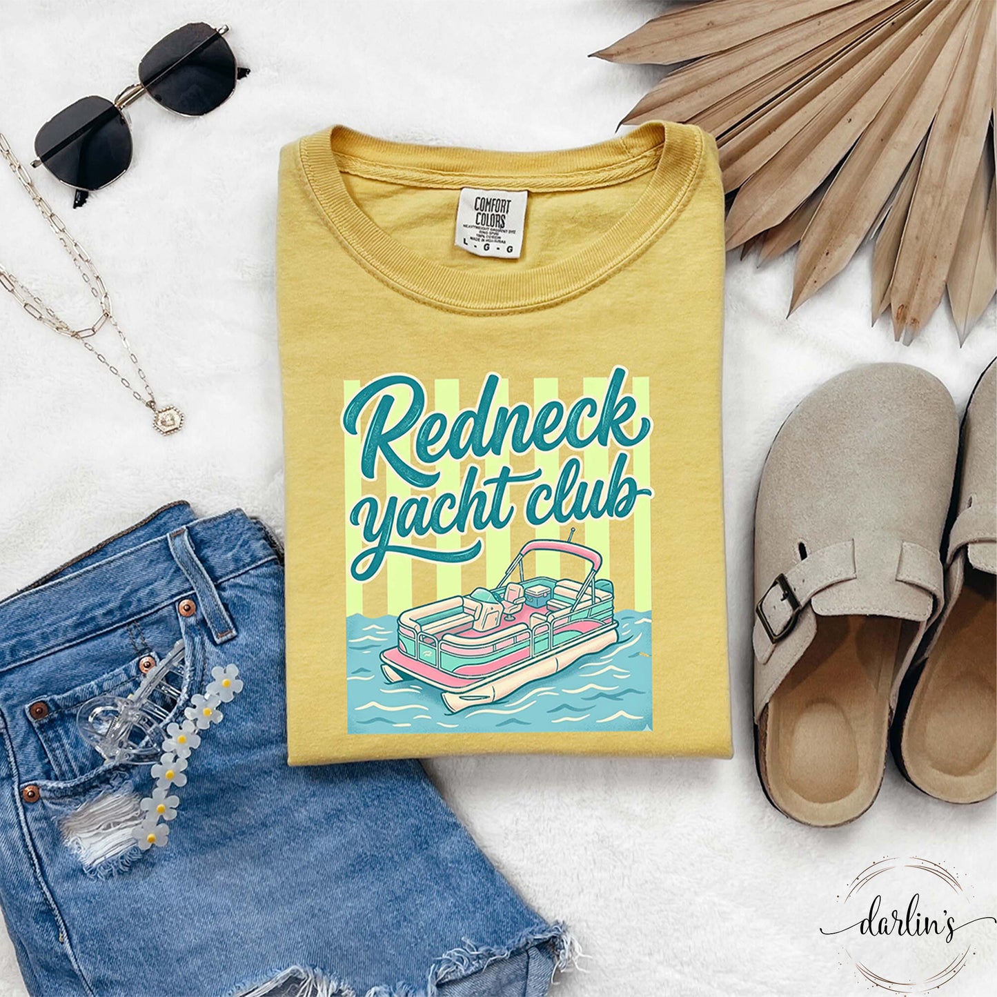 Redneck Yacht Club Yellow Shirt