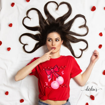 Retro Cherry With Bow Shirt