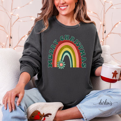 Retro Lightning Santa Front And Back Shirt