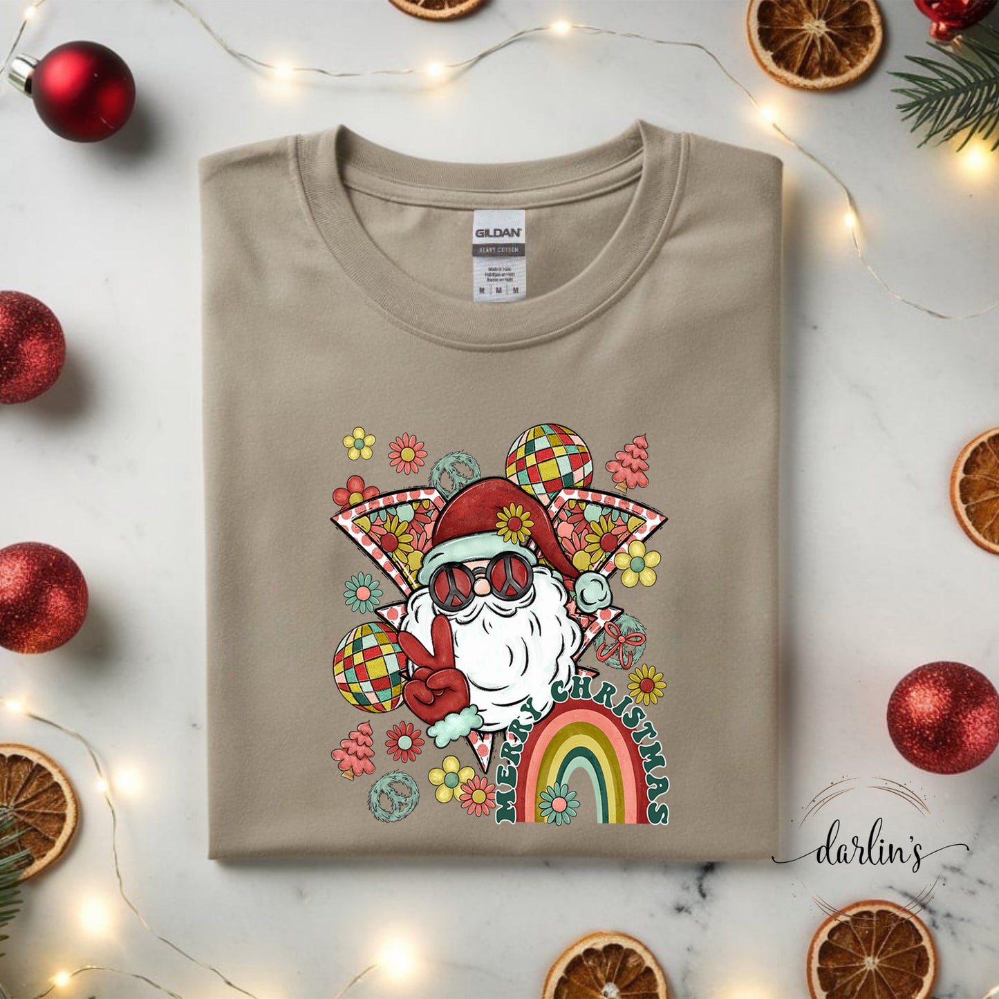 Retro Lightning Santa Shirt