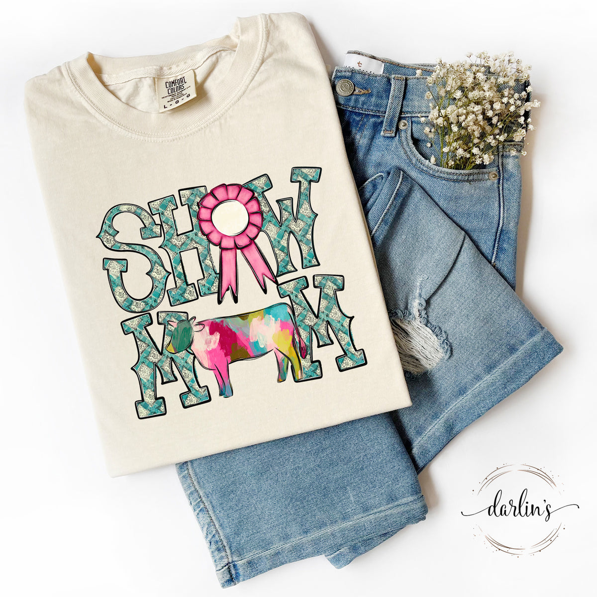 Show Mom Cow Shirt
