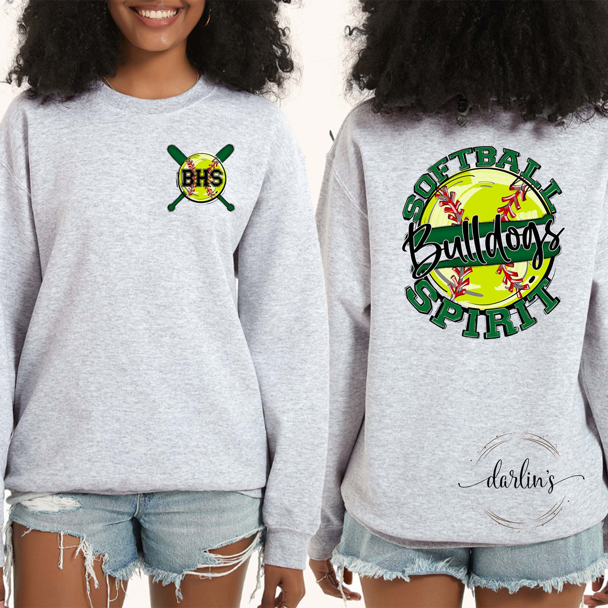 Softball Spirit BHS Bulldogs - Back With Pocket Shirt