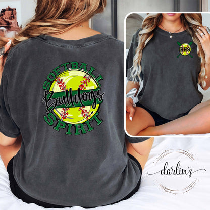 Softball Spirit BHS Bulldogs - Back With Pocket Shirt