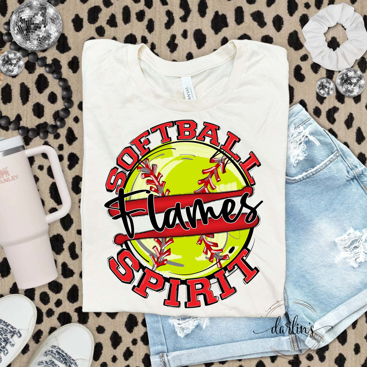 Softball Spirit Flames Shirt