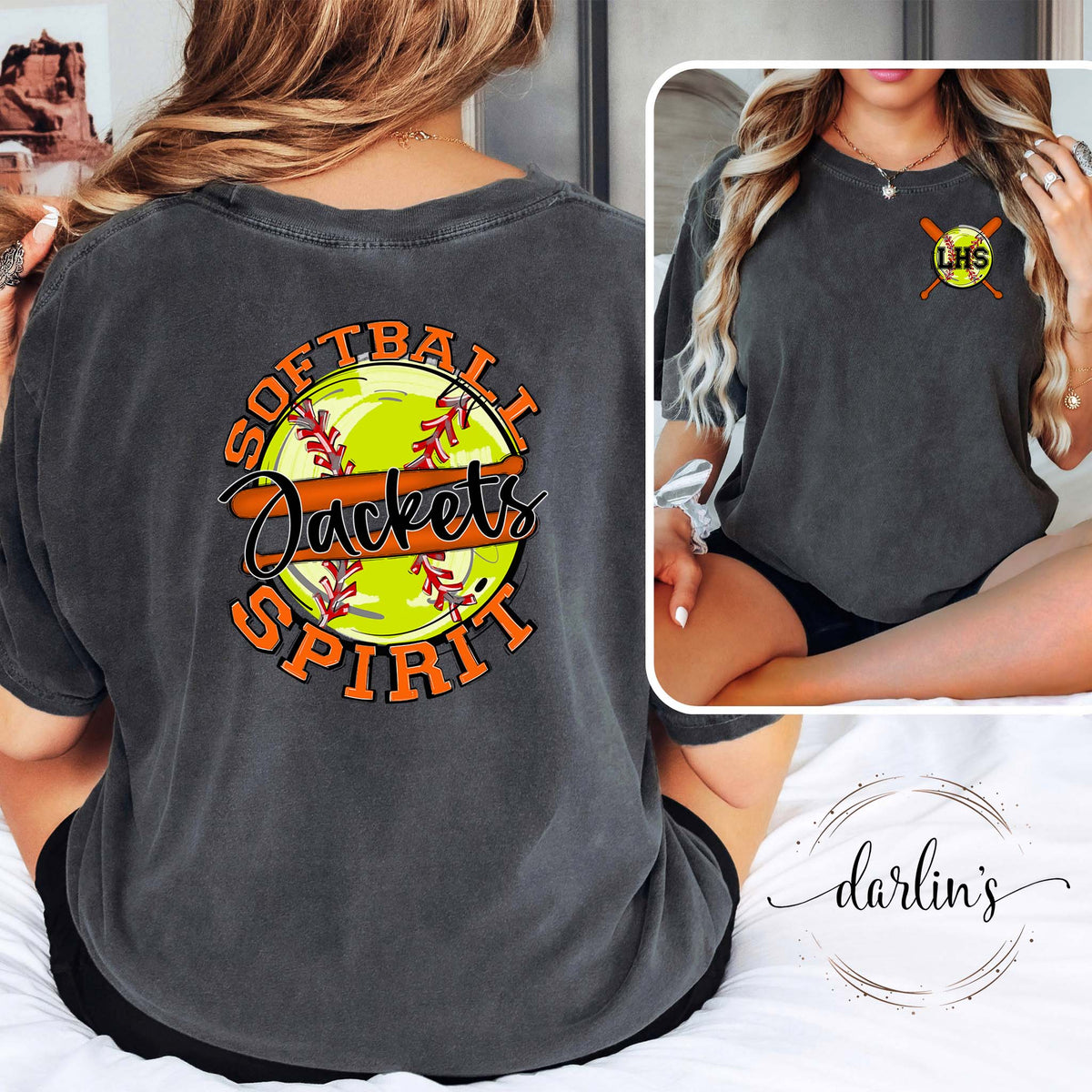 Softball Spirit LHS Jackets - Back With Pocket Shirt