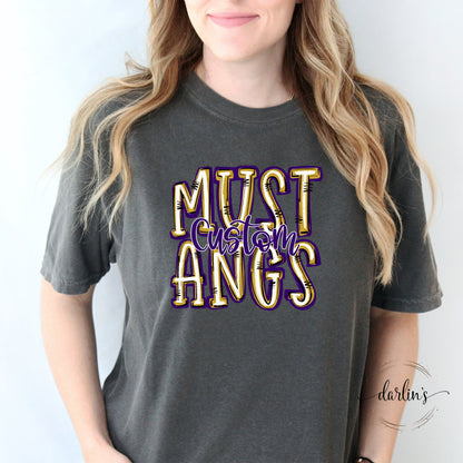 Mustangs Spirit Stacked Custom Shirt