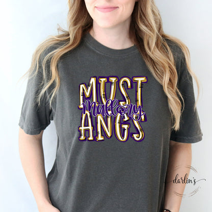 Mustangs Spirit Stacked Custom Shirt