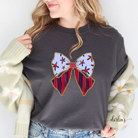 Stars And Stripes Bow Shirt