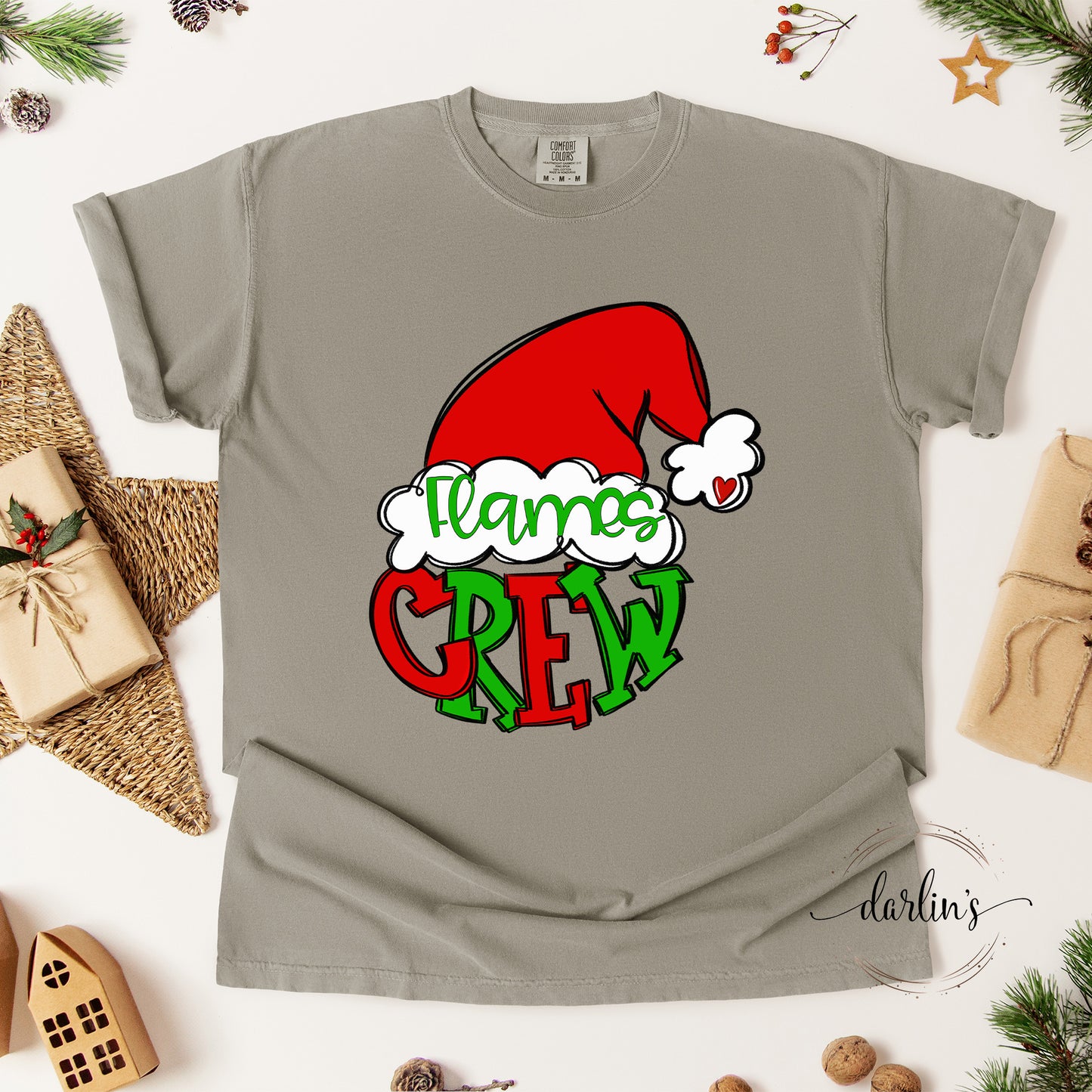 Santa Crew Mascots - Flames Shirt