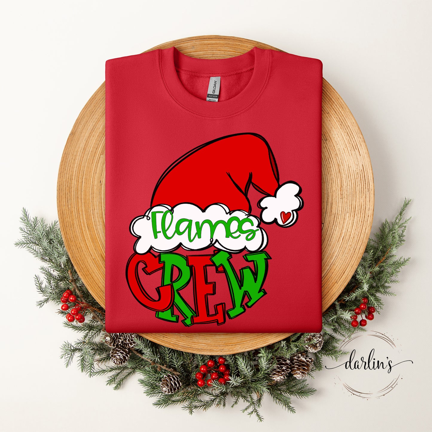 Santa Crew Mascots - Flames Shirt