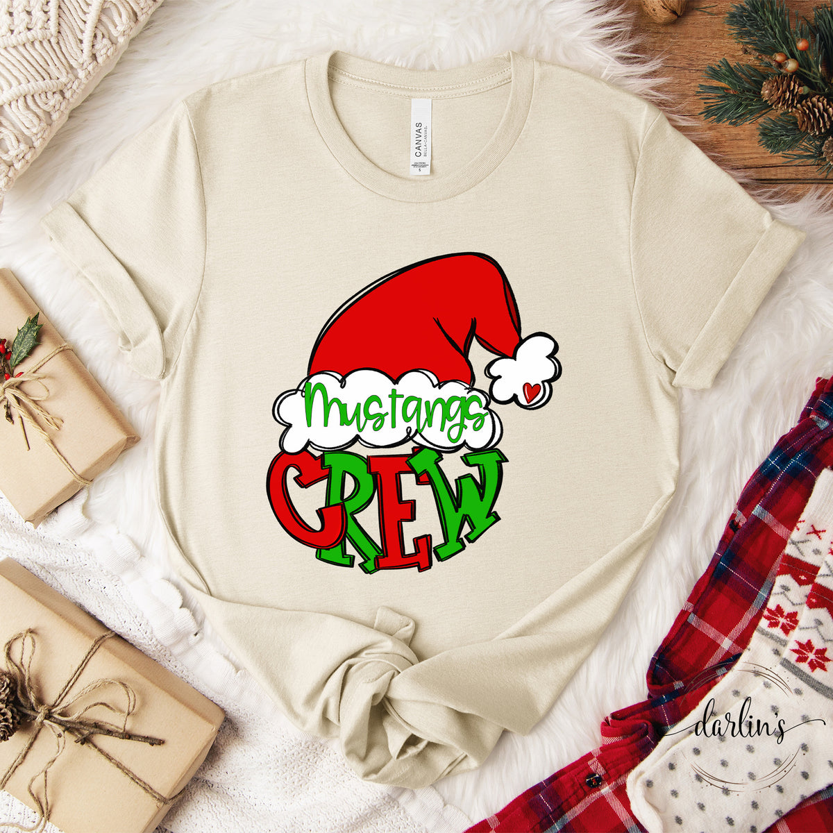 Santa Crew Mascots - Mustangs Shirt