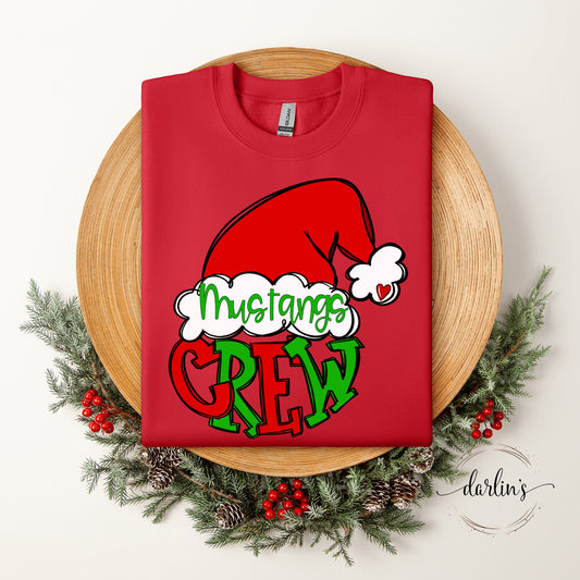 Santa Crew Mascots - Mustangs Shirt