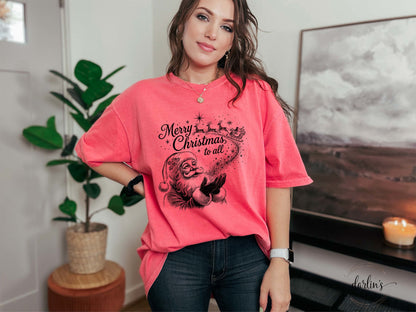 Santa Wishes Shirt - Black Lettering