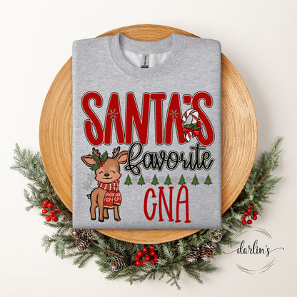 Santa's Favorite OCCUPATIONS Customizable Shirt