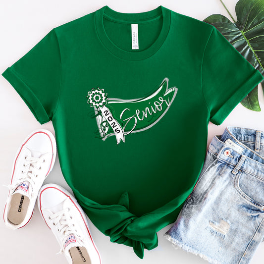 Senior 2025 - Mums The Word Ribbon Pennant - Green