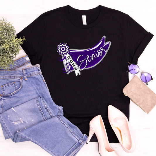 Senior 2025 - Mums The Word Ribbon Pennant - Purple