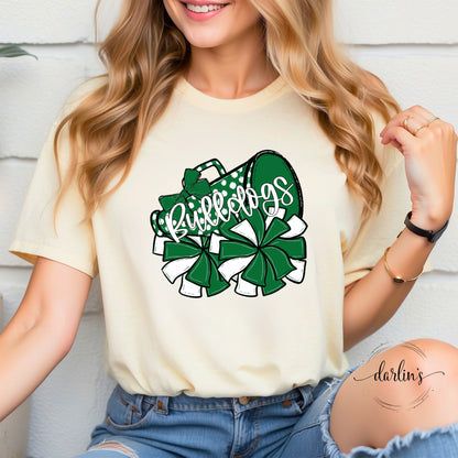 So Sporty Megaphones And Poms - Bulldogs - Kelly Green