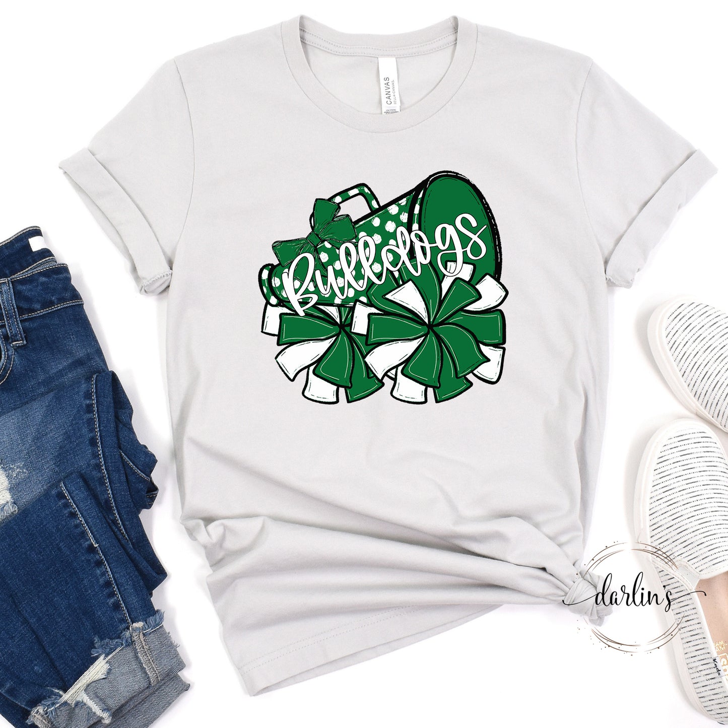 So Sporty Megaphones And Poms - Bulldogs - Kelly Green