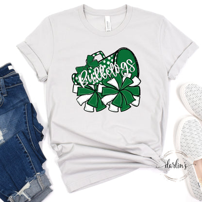 So Sporty Megaphones And Poms - Bulldogs - Kelly Green
