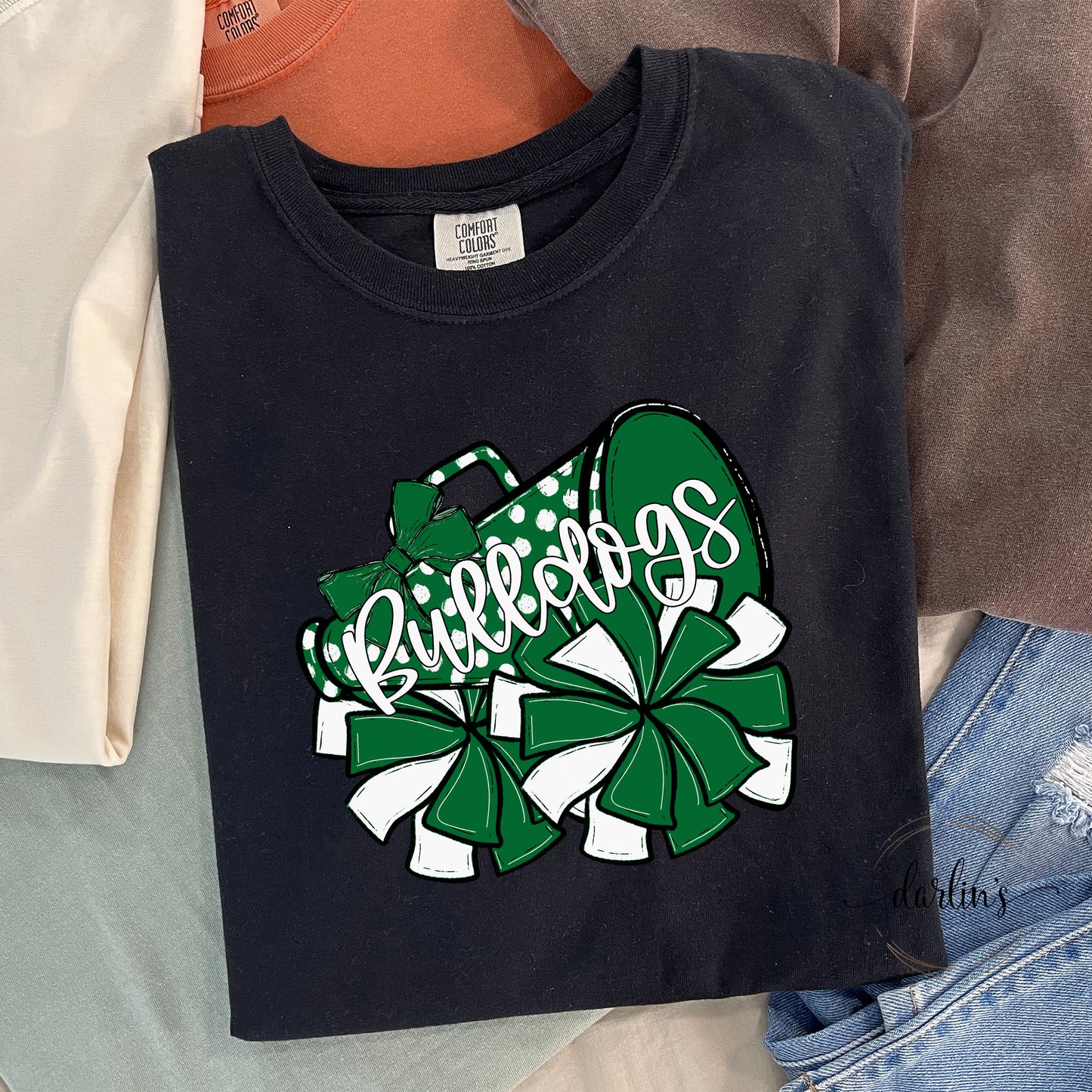 So Sporty Megaphones And Poms - Bulldogs - Kelly Green