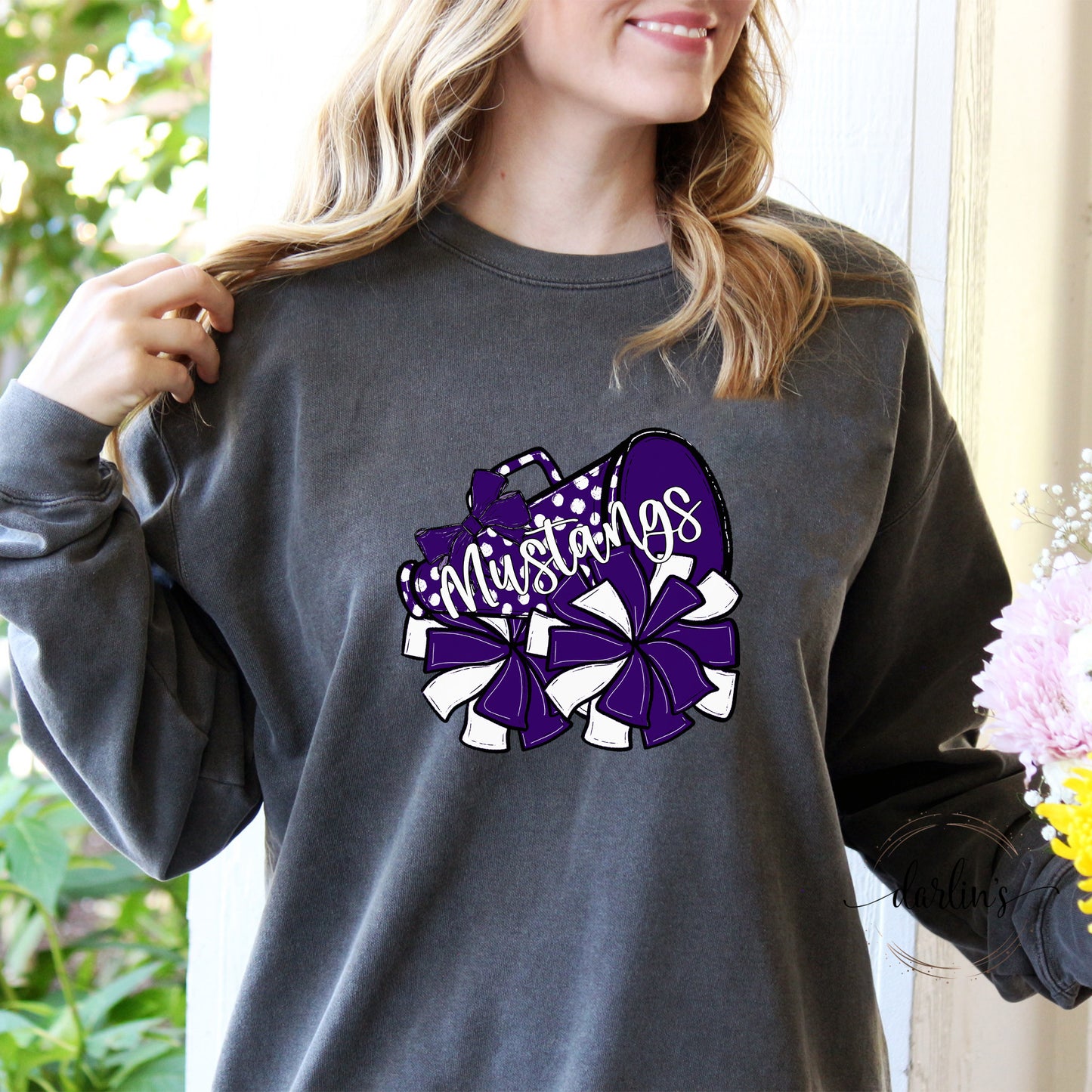 So Sporty Megaphones And Poms - Mustangs - Purple