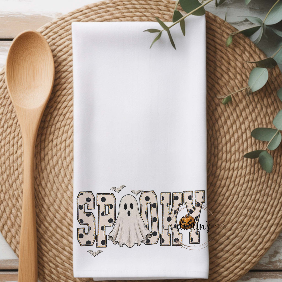 Spooky Ghost Kitchen Towel