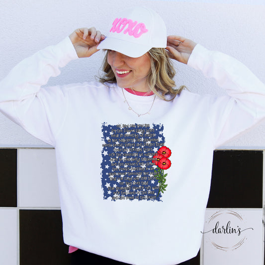 Star Spangled Banner With Poppies Shirt