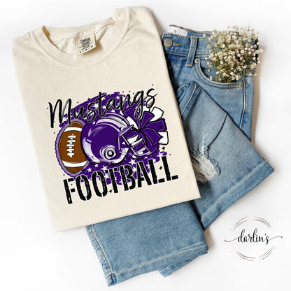 Stars Football - Purple - Mustangs Shirt