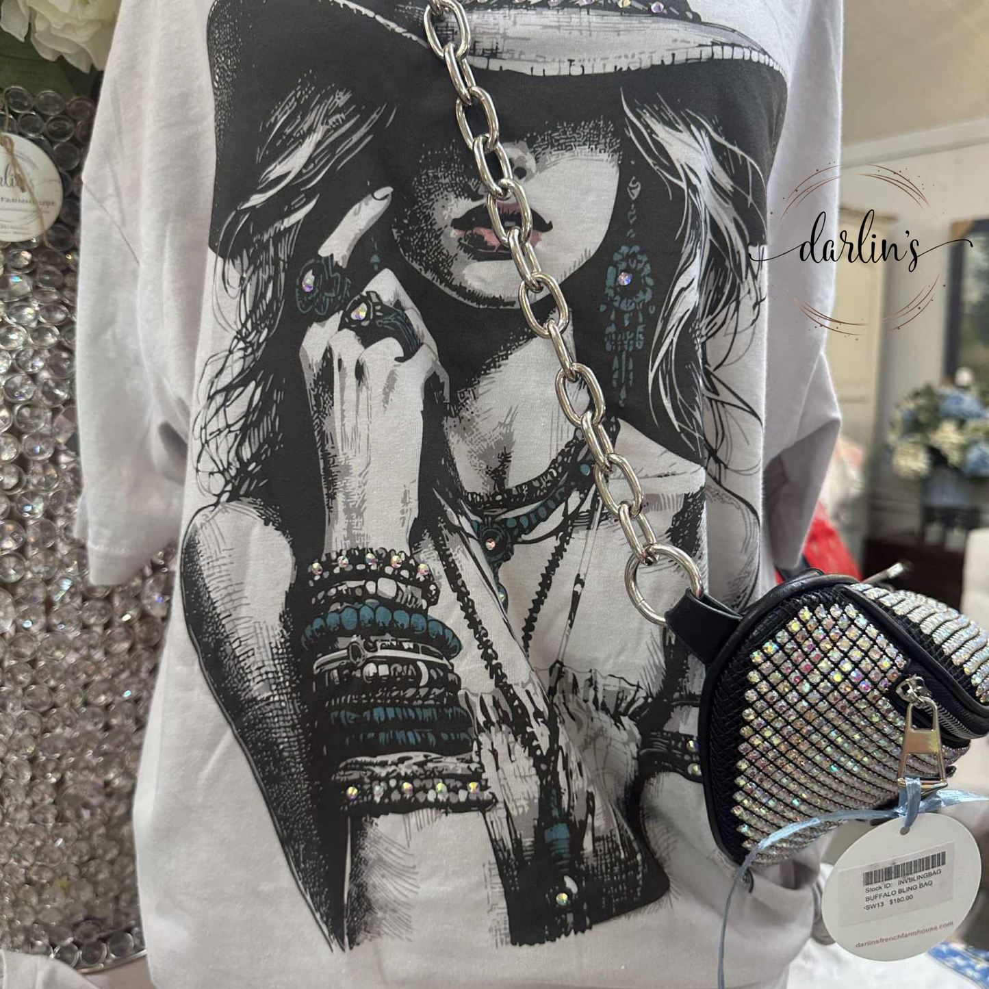 Stylish Vintage Western Cowgirl - Bling Shirt