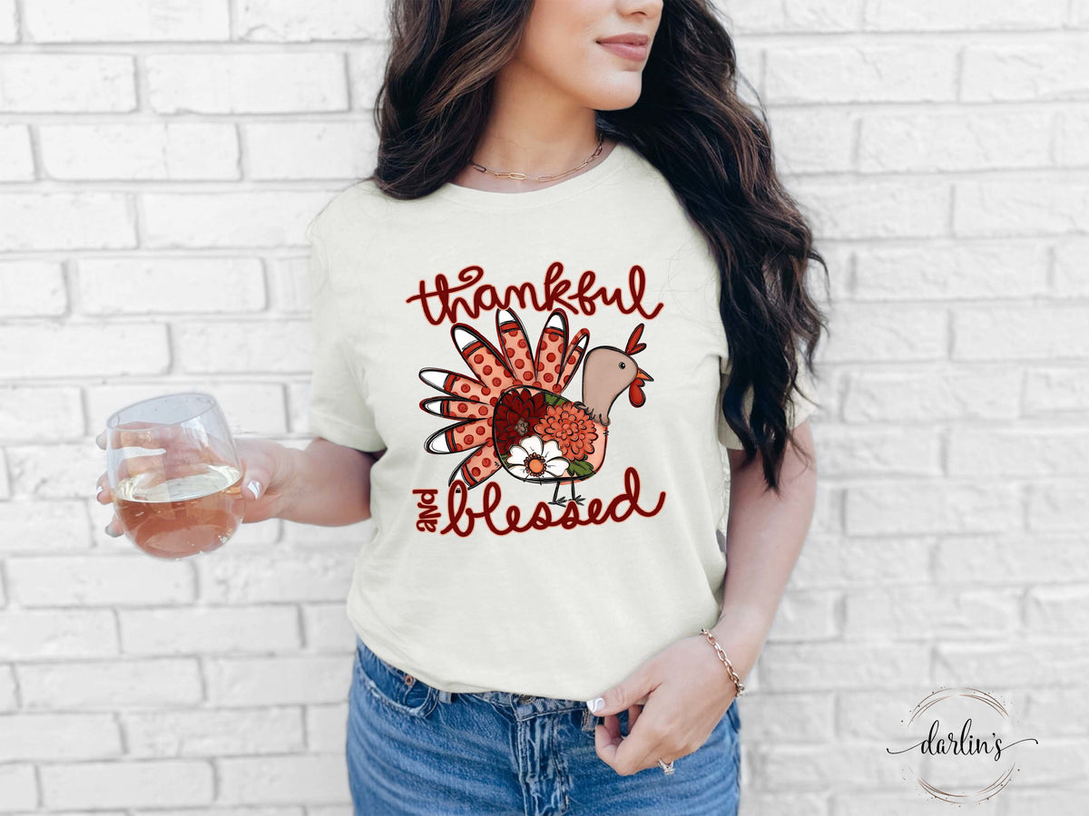Thankful And Blessed Turkey Shirt
