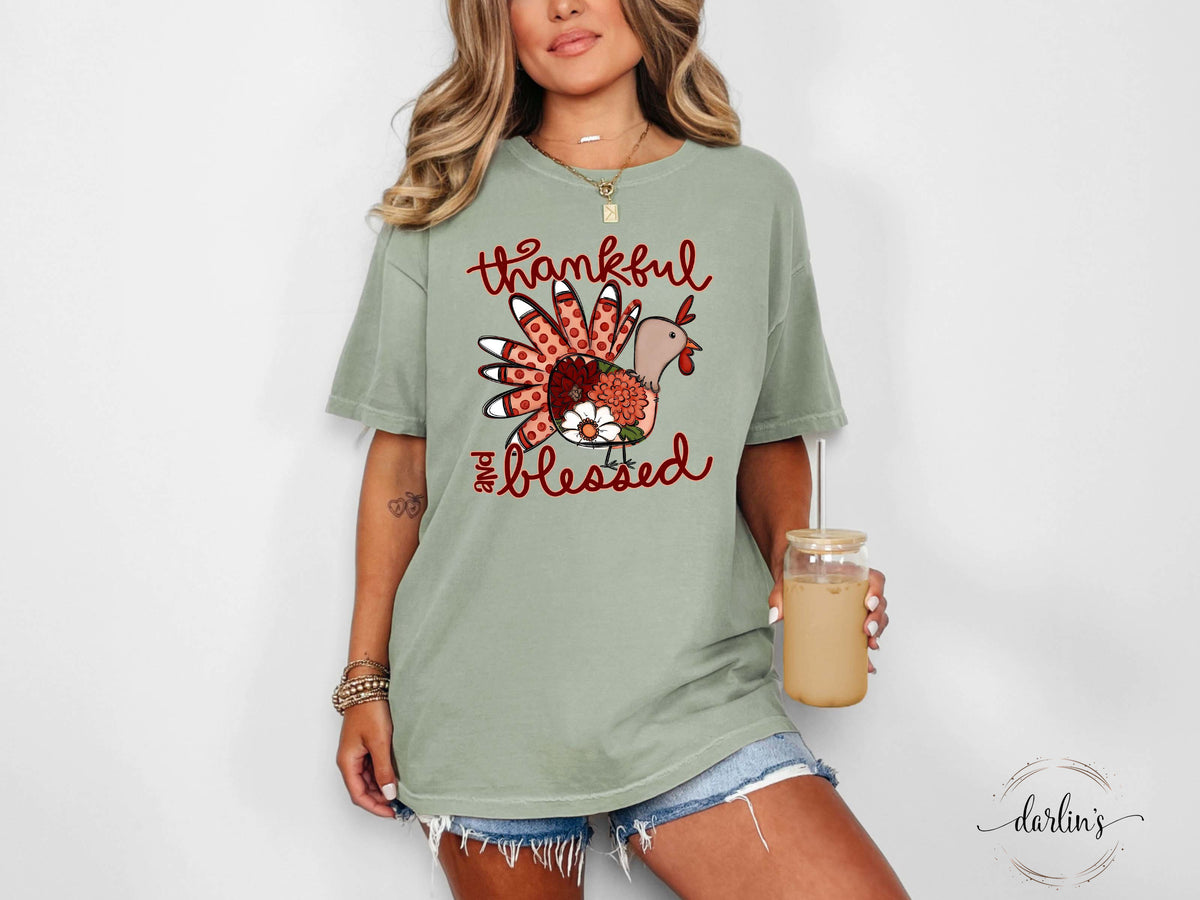 Thankful And Blessed Turkey Shirt