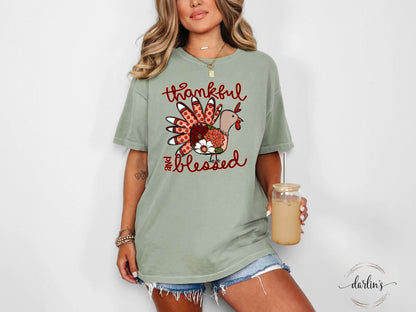 Thankful And Blessed Turkey Shirt