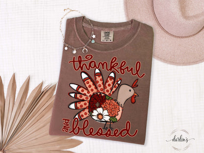 Thankful And Blessed Turkey Shirt