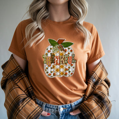 Thankful Split Pumpkin Shirt
