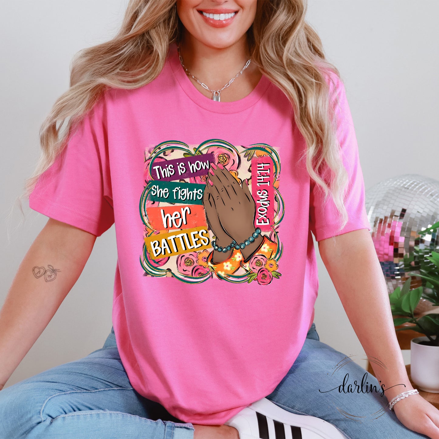 This Is How She Fights Her Battles Medium Shirt