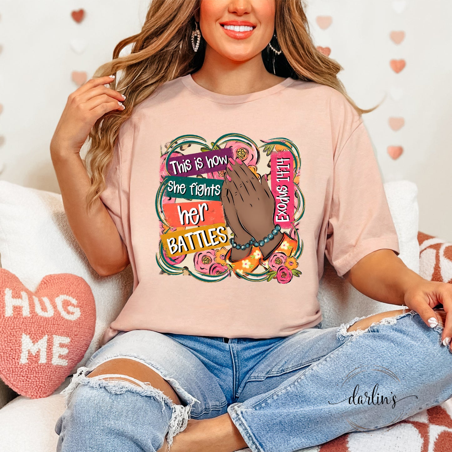 This Is How She Fights Her Battles Medium Shirt