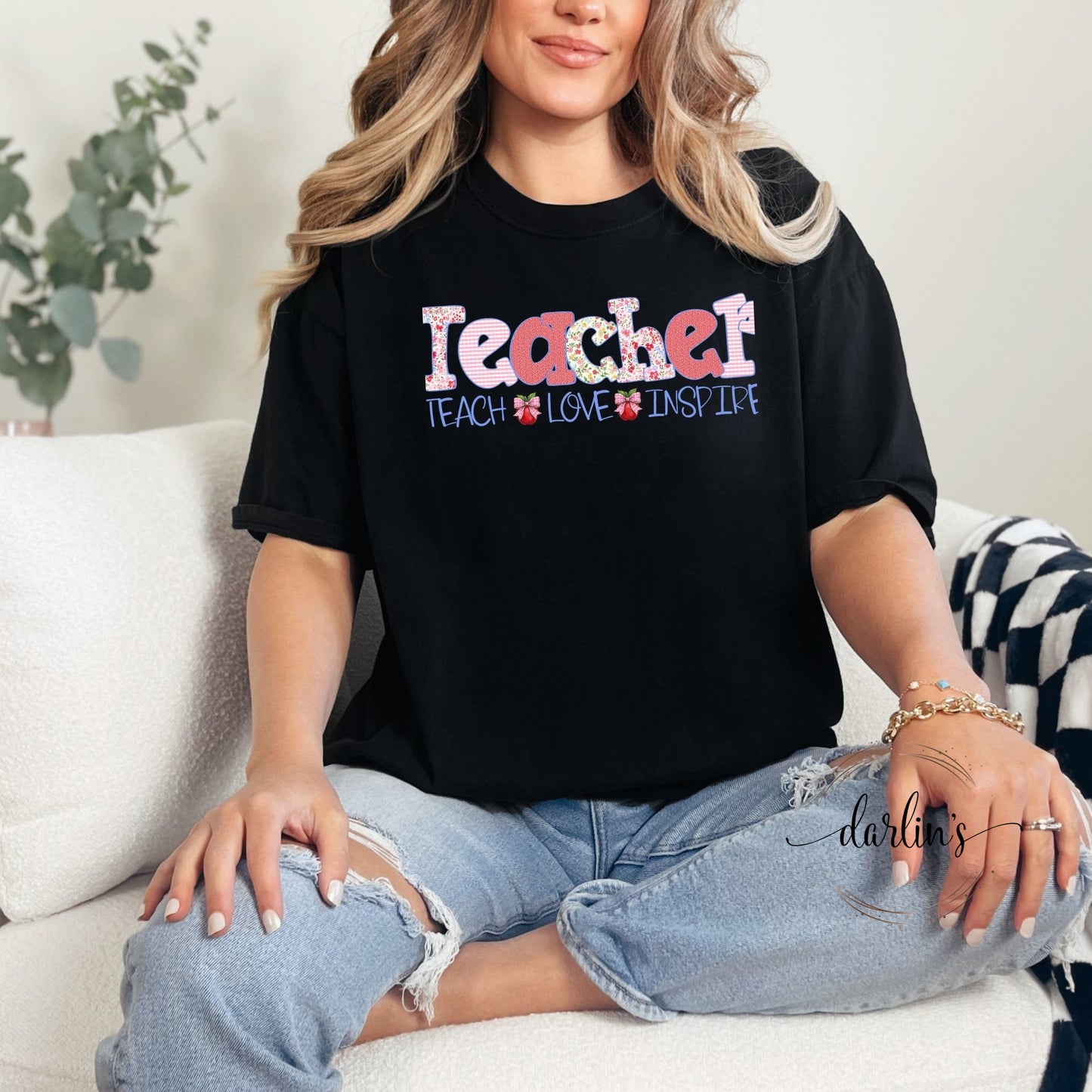 Teacher Teach Love Inspire Shirt