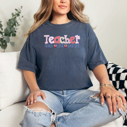Teacher Teach Love Inspire Shirt