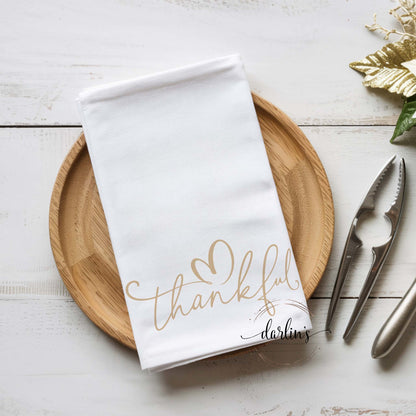 Thankful Gold Kitchen Towel